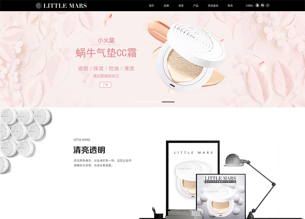 化妝品行業官網建設